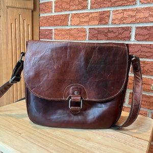 Jack Georges Leather Crossbody Messenger Bag